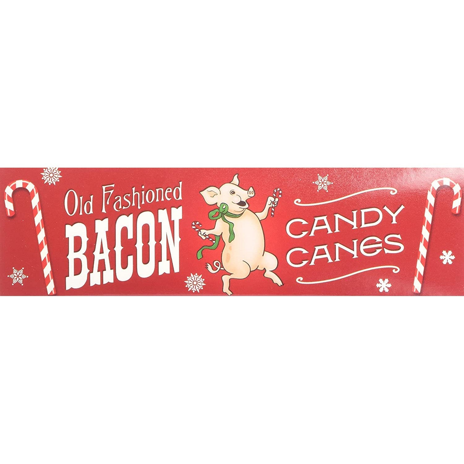 Bacon Candy Canes | Gift Box of 6 Funny Bacon Flavored Candy Canes