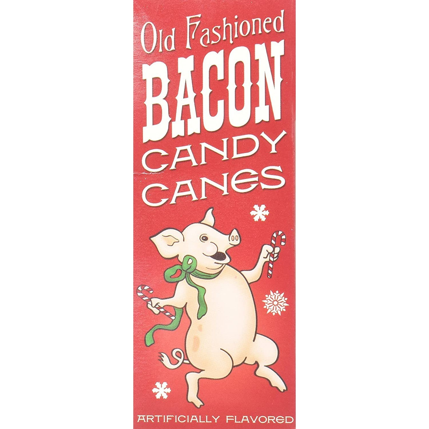 Bacon Candy Canes | Gift Box of 6 Funny Bacon Flavored Candy Canes