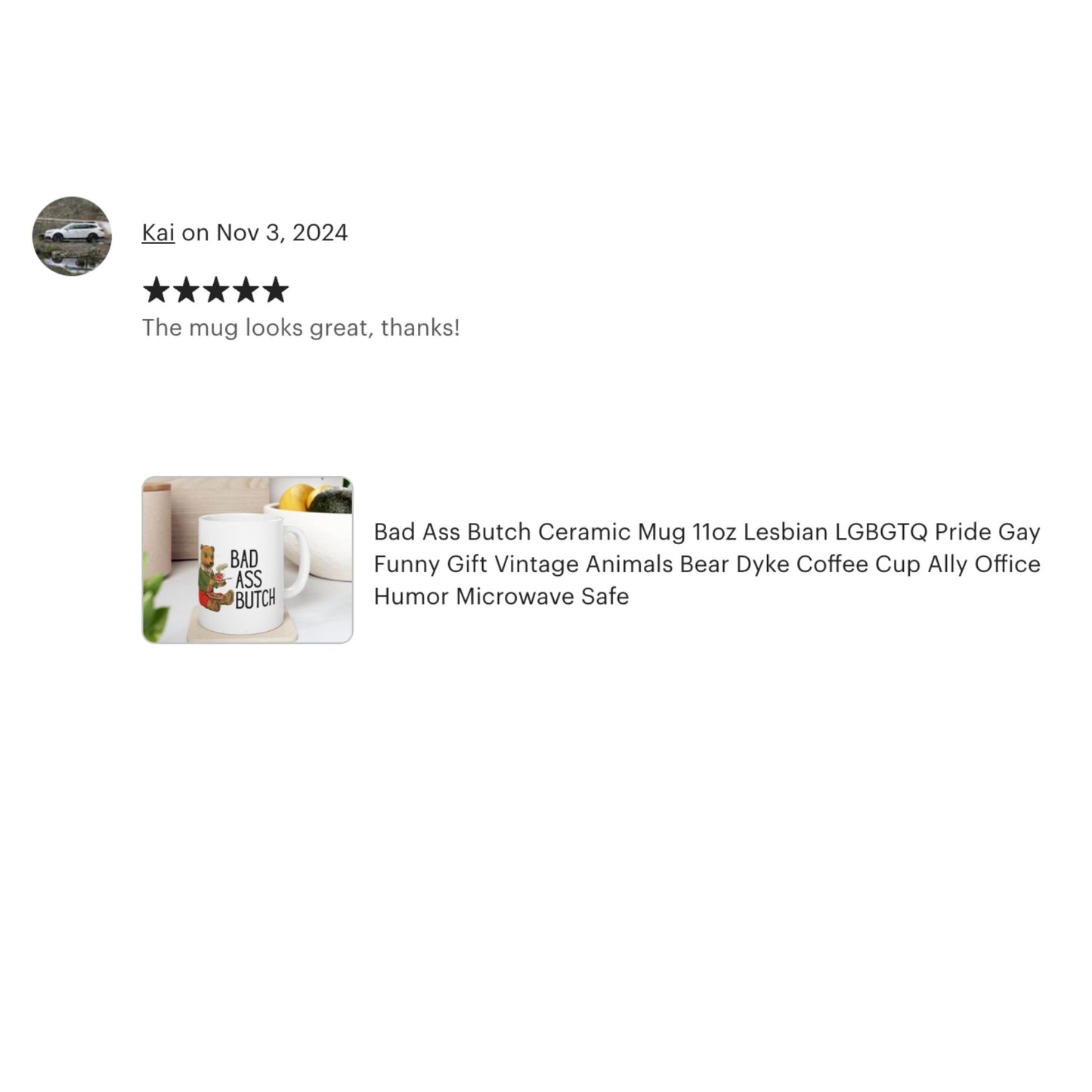 Bad Ass Butch Ceramic Mug 11oz