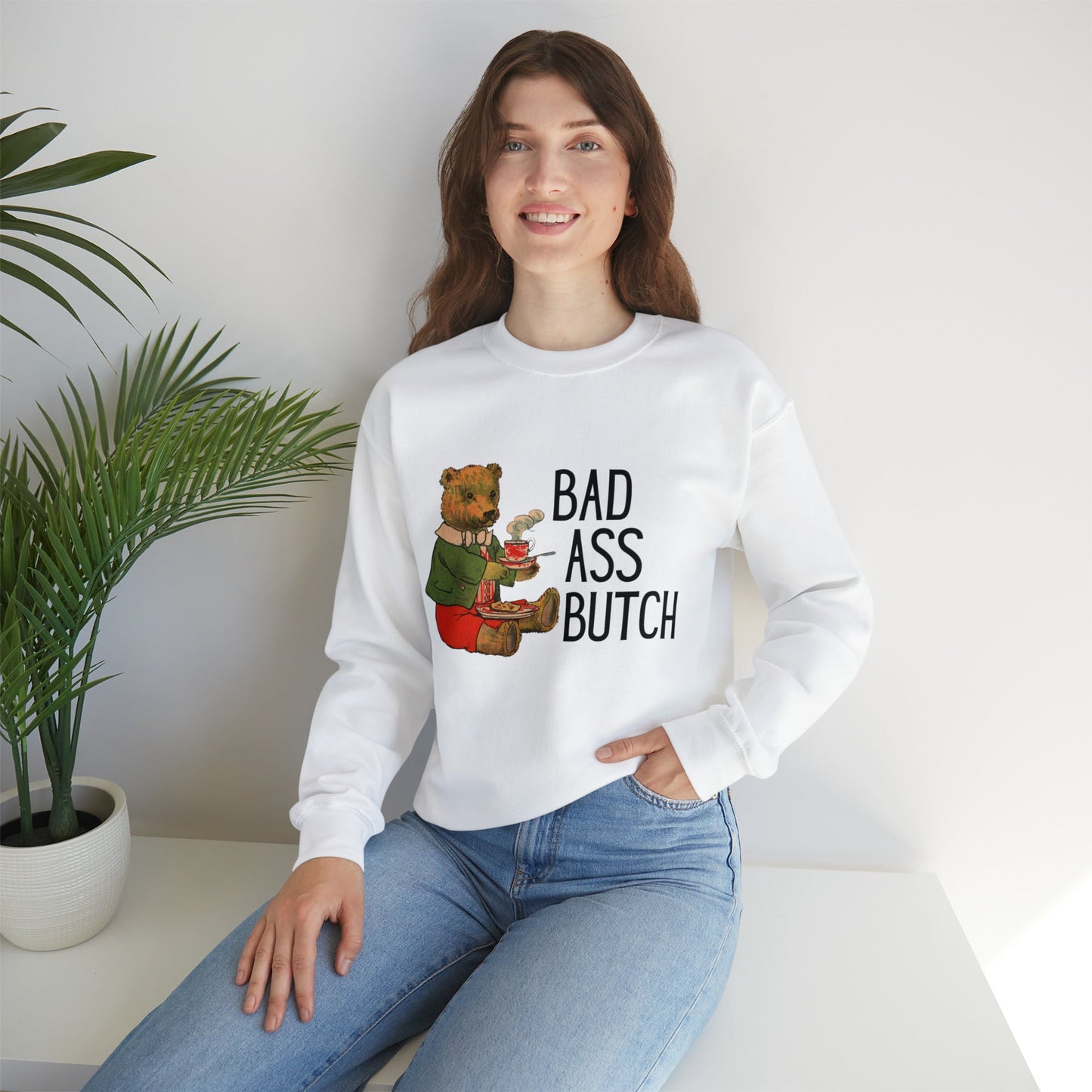 Bad Ass Butch Unisex Heavy Blend™ Crewneck Sweatshirt Sizes SM-5XL | Plus Size Available