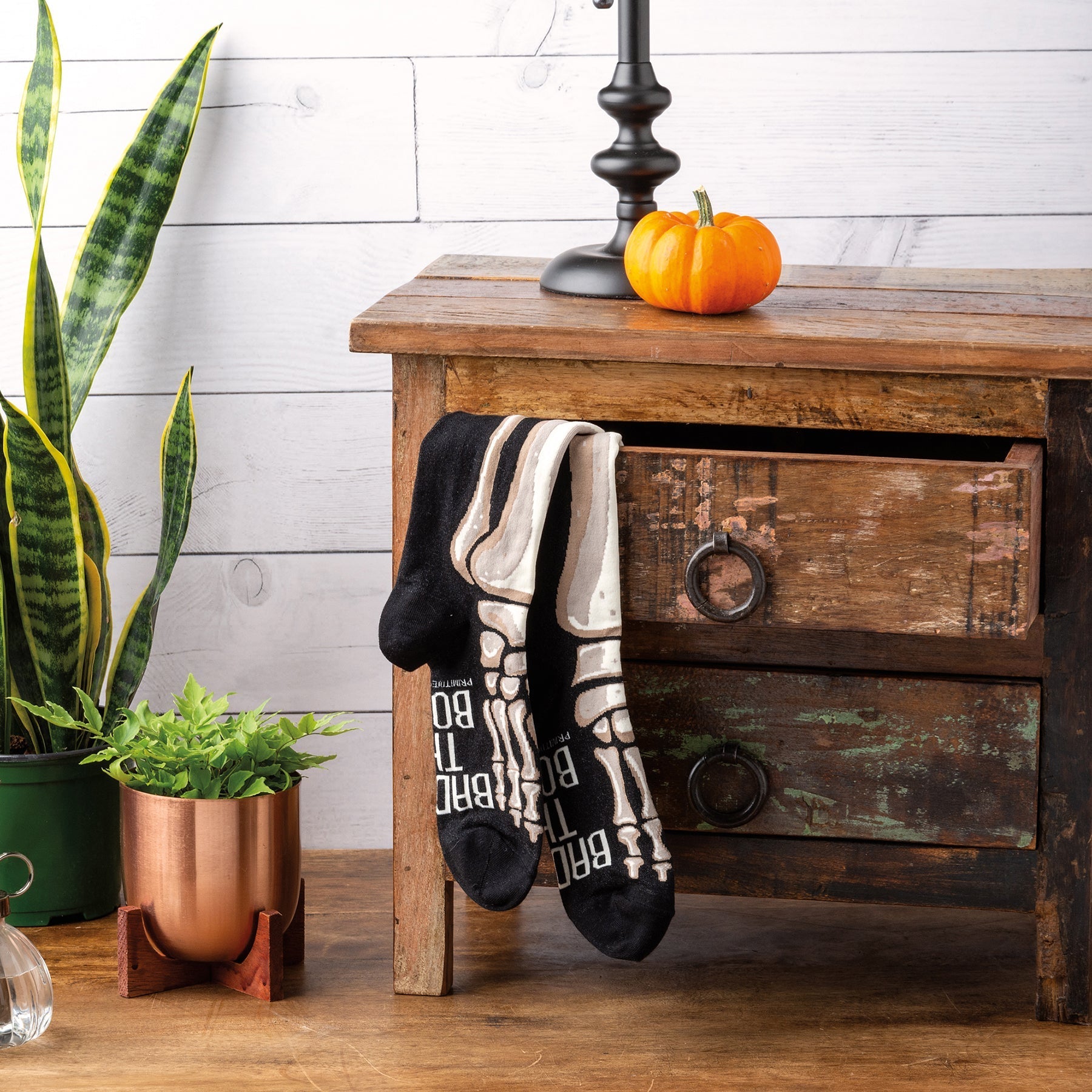 Bad To The Bone Socks in Skeleton Leg Designs | Fun Halloween Themed Novelty Socks