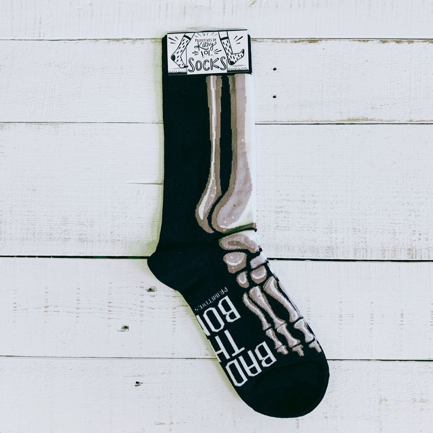 Bad To The Bone Socks in Skeleton Leg Designs | Fun Halloween Themed Novelty Socks
