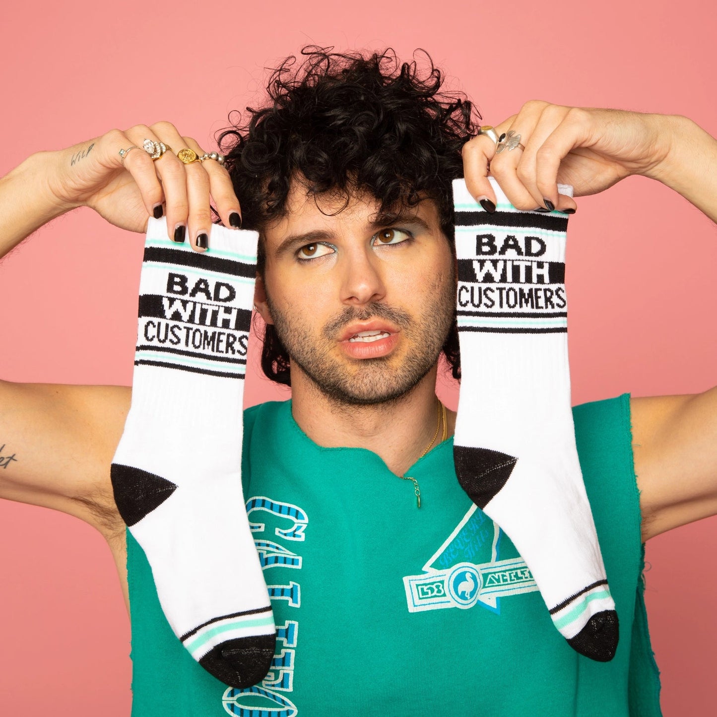 Bad With Customers Crew Socks | Men's Socks | Women's Socks