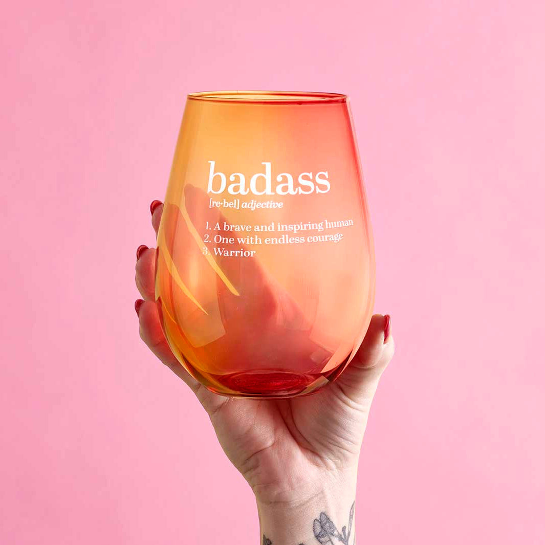 Badass Jumbo Stemless Wine Glass