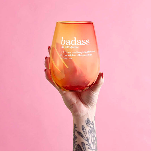 Badass Jumbo Stemless Wine Glass