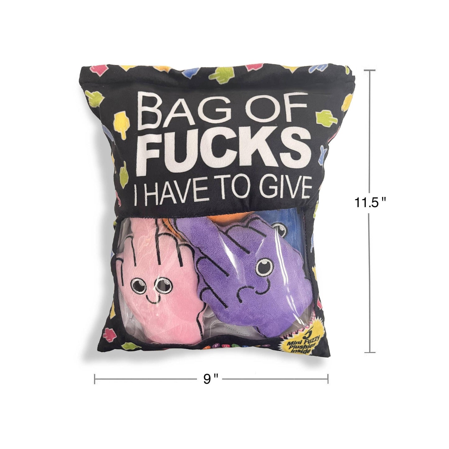 Bag of Fucks I Have to Give Plushy Pillows | Funny Gift Set | 5 Pieces