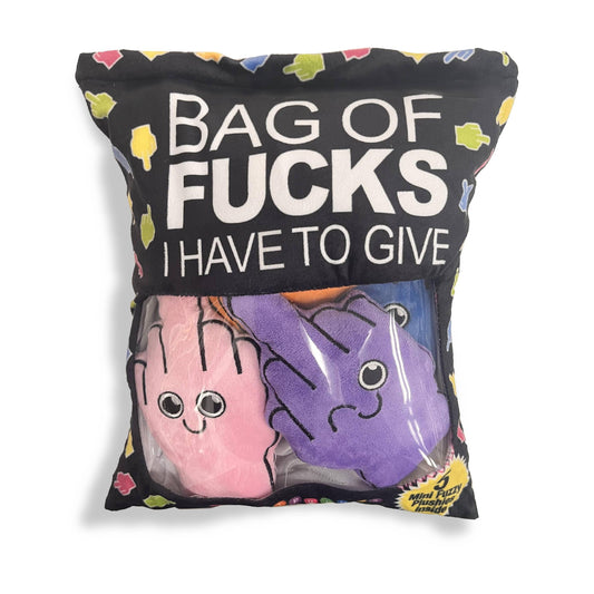 Bag of Fucks I Have to Give Plushy Pillows | Funny Gift Set | 5 Pieces