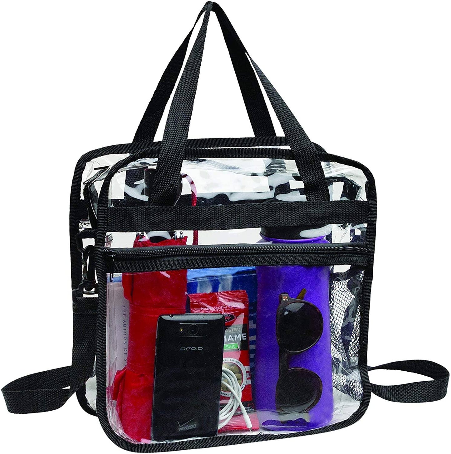 Bagsko Clear Bag, Stadium Approved With Zipper Closure And Front Pocket