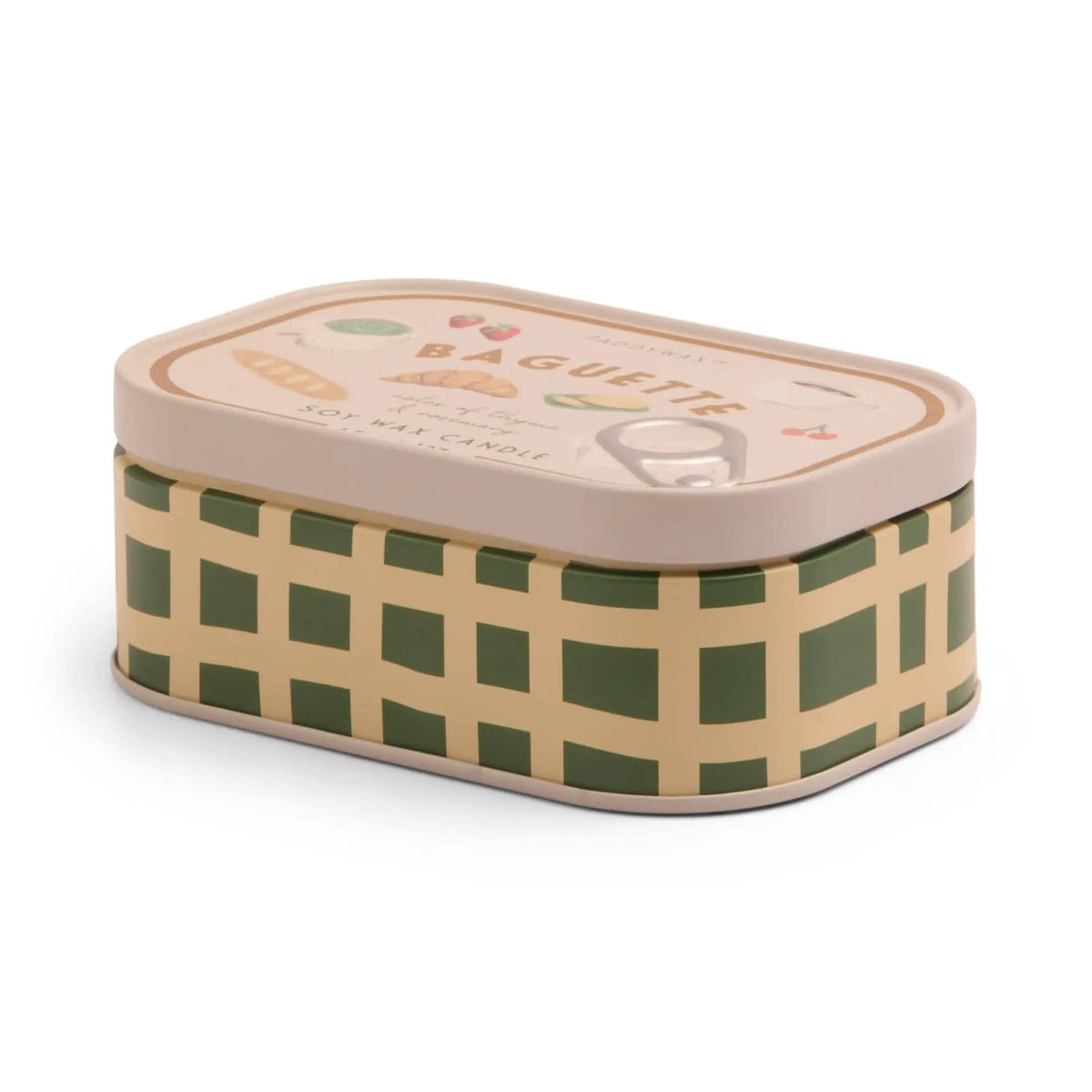 Baguette Bistro Tin Candle - tin detail