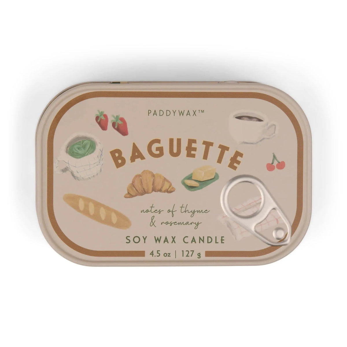 Baguette Bistro Tin Candle