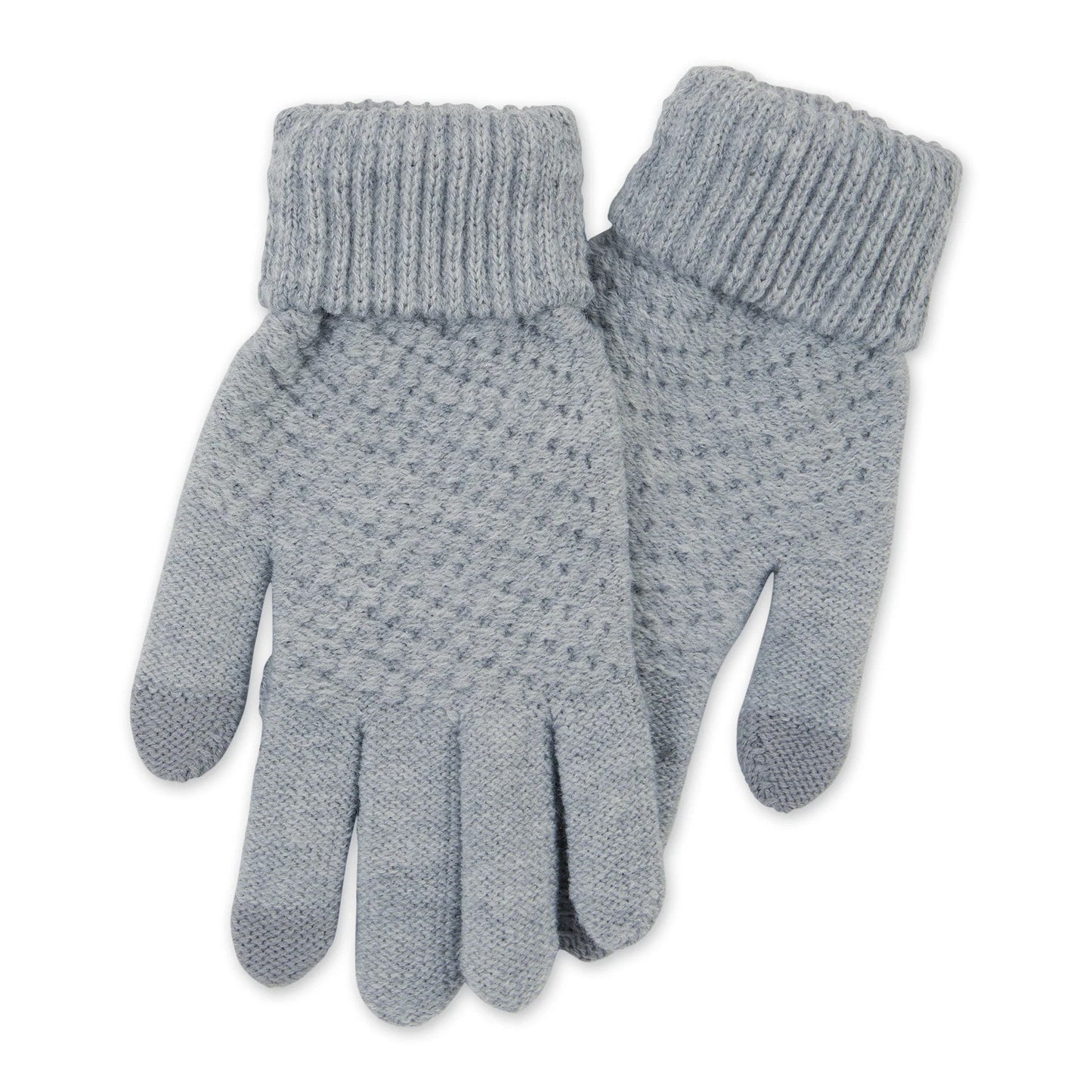 Bailey Knit Gloves in Gray | Texting Capabilities | Soft Winter Mittens