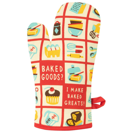 Baked Goods? I Make Baked Greats! Oven Mitt | Thermal Pot Holder | BlueQ at GetBullish