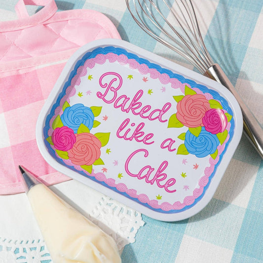 Baked Like A Cake Mini Rolling Tray | Catchall Trinket Server Tray | 7" x 5.5"