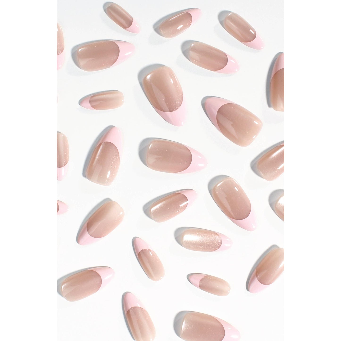 Ballet Quartz Press-On Nails | Soft Pink Cat-Eye Shimmer Nails | Elegant & Reusable
