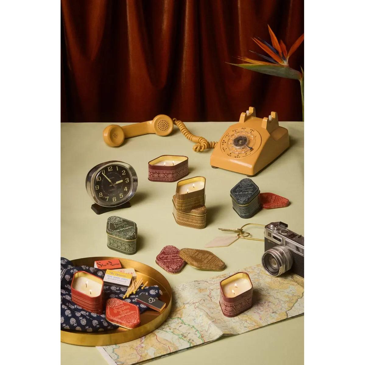 Balsam and Fir Station Tin Candle - lifestyle