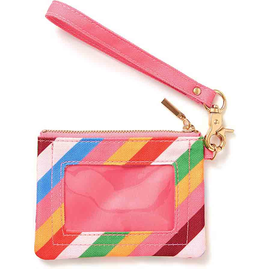 Ban.do Get it Together Id Card Case, Rainbow Stripe | Removable Wristlet Strap