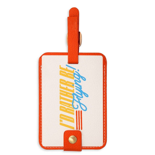 Ban.do I'd Rather Be Flying Getaway Luggage Tag | Leatherette Baggage Identifier