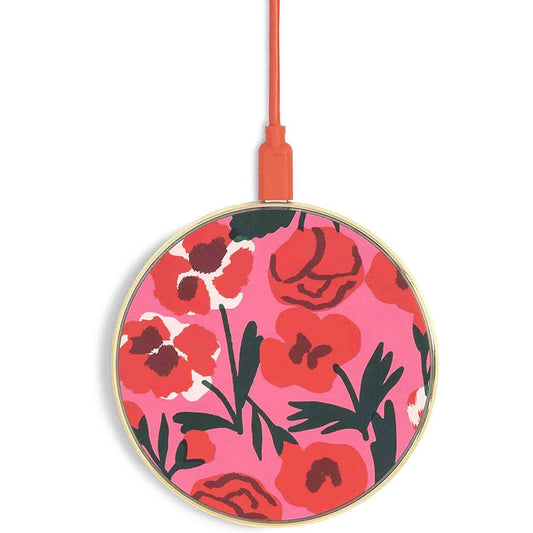 Ban.do Las Flores Wireless Charging Pad | Cute Floral Charging Pad | USB Type C