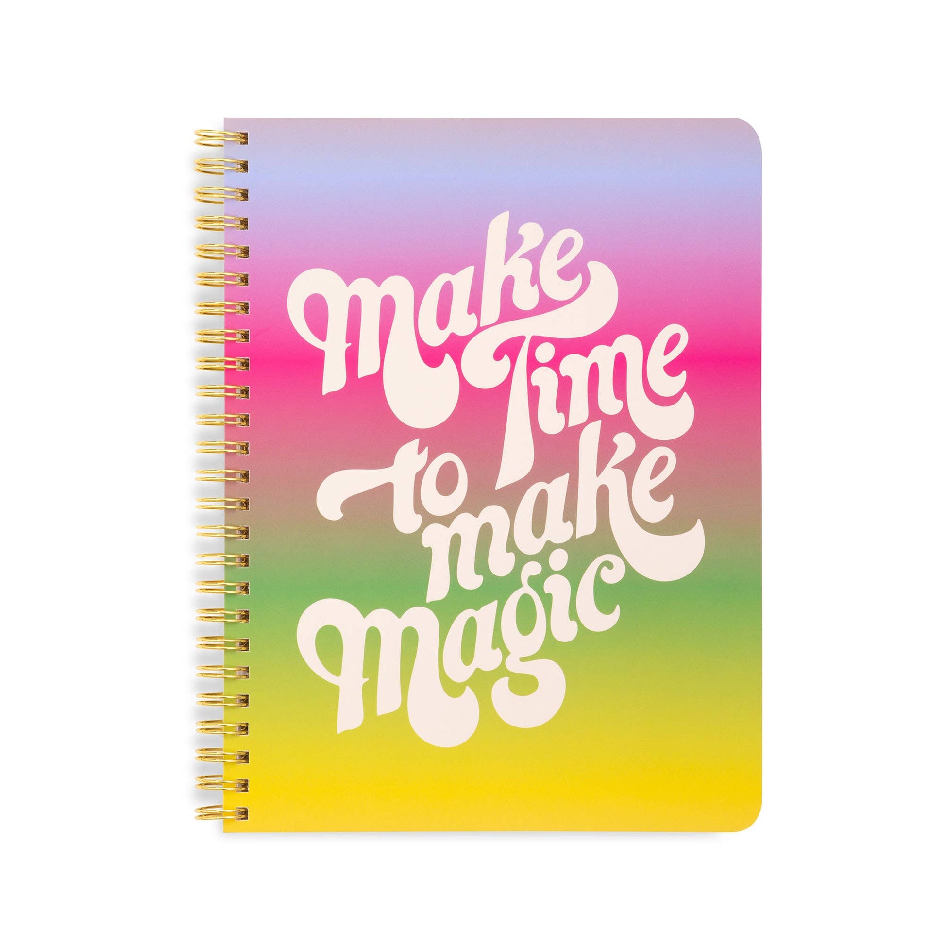 Ban.do Make Time to Make Magic Rough Draft Mini Notebook | Double-wire Spiral Small Colorful Journal