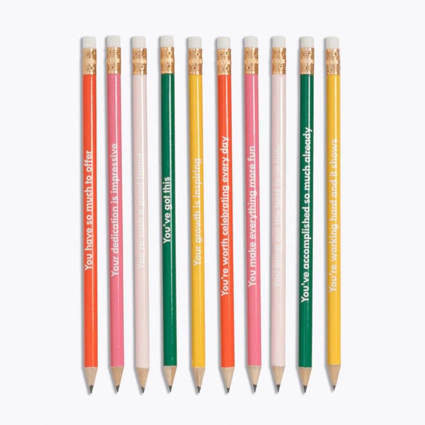 Ban.do Write On Compliments Pencil Set | Pre-Sharpened Pencils | Set of 10