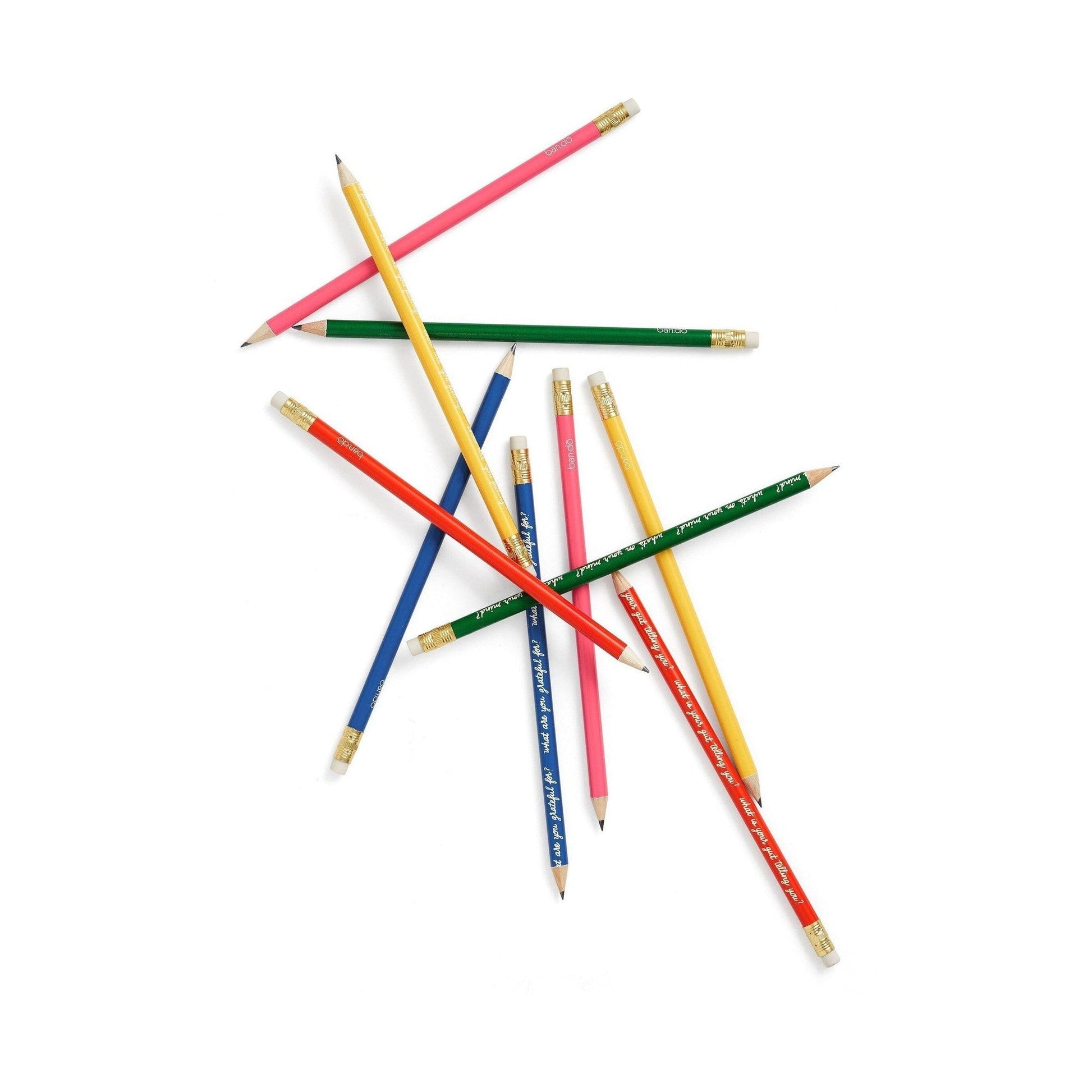 Ban.do Write On How Are You Feeling Cursive Pencil Set | Pre-Sharpened | Set of 10