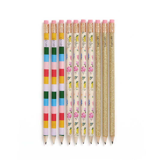 Ban.do Write On Pencil Set Coming Up Roses | 10 Pre-sharpened Pencils