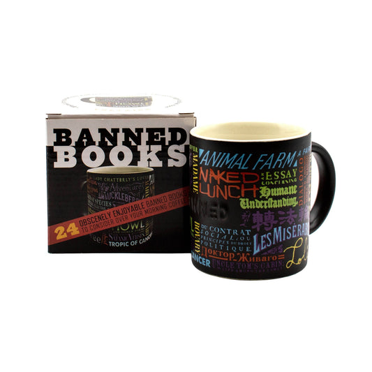 Banned Books Coffee Mug in Gift Box | Novelty Ceramic Tea Coffee Cup | 12oz