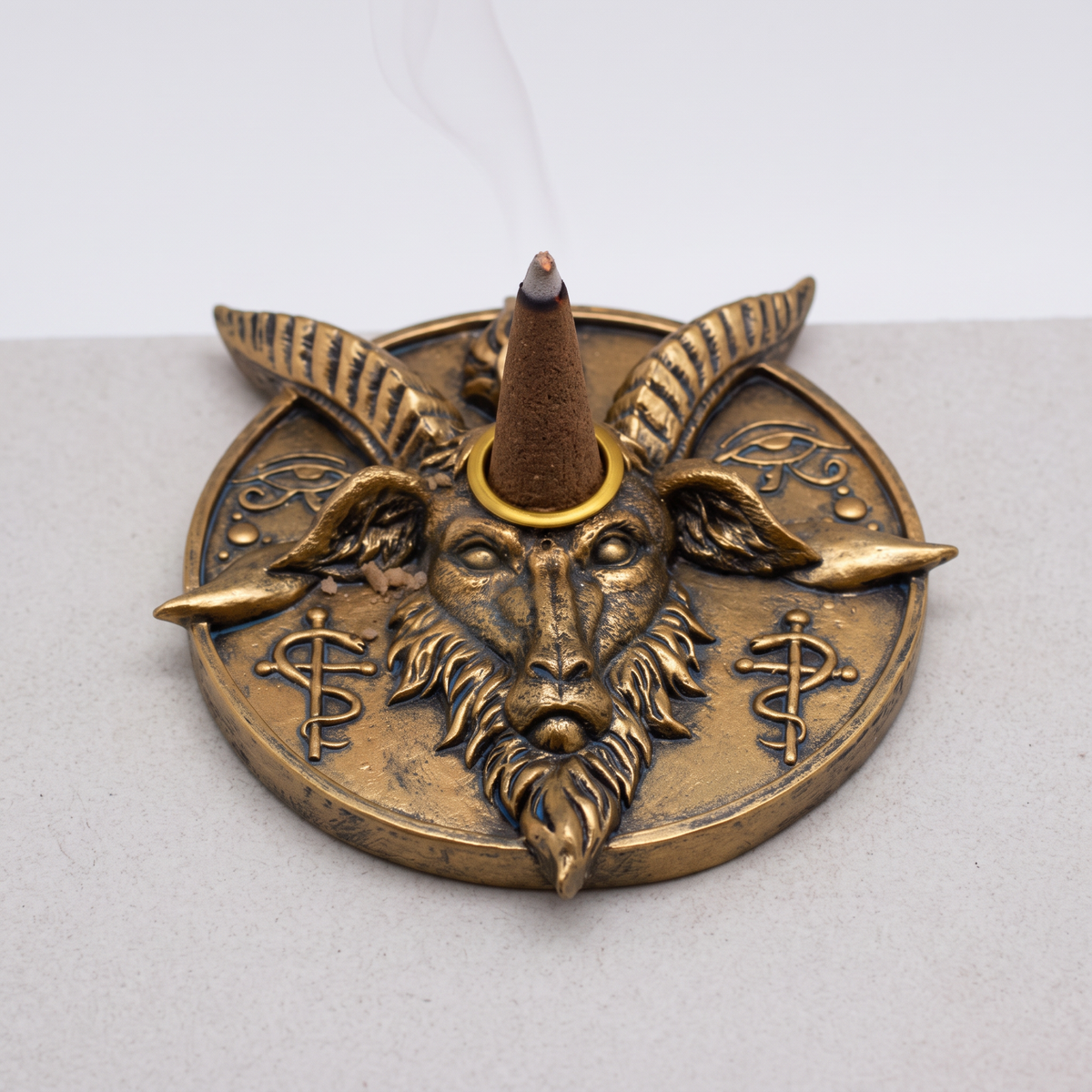 Baphomet Cone Incense Burner | Candleholder | 4"-Fantasy Gifts-The Bullish Store
