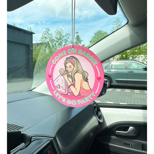 Barbie Let's Go Party Car Air Freshener in Summer Breeze Scent