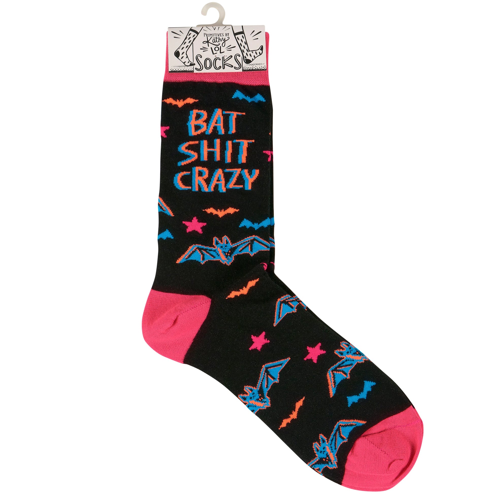 Bat Crazy Socks | Women's Colorful Halloween-Themed Self-Expression Socks