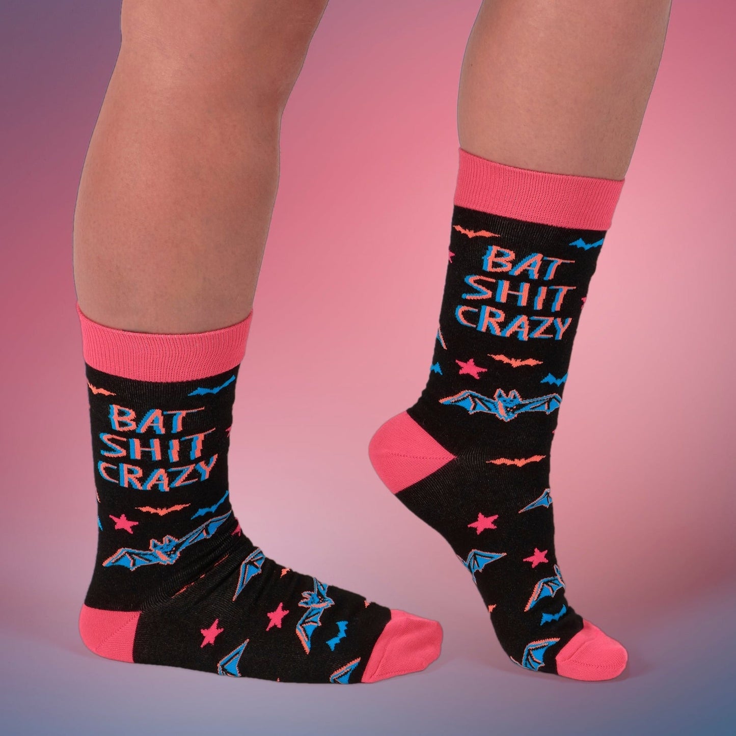 Bat Crazy Socks | Women's Colorful Halloween-Themed Self-Expression Socks