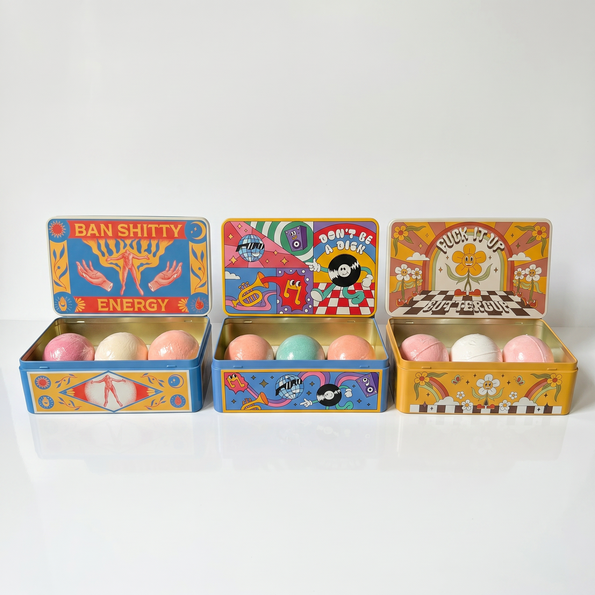 Bath Bomb Set in Reusable Tin Box