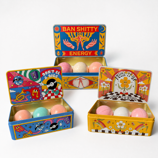 Bath Bomb Set in Reusable Tin Box