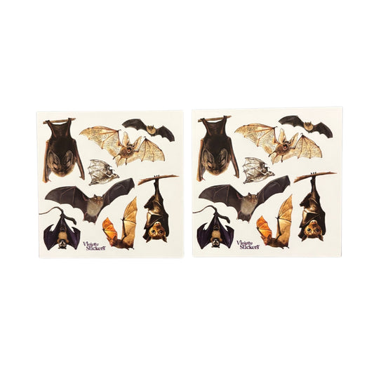 Bats Stickers | 4" x 4" Paper Stickers | 2 Sheets-Violette Stickers-The Bullish Store