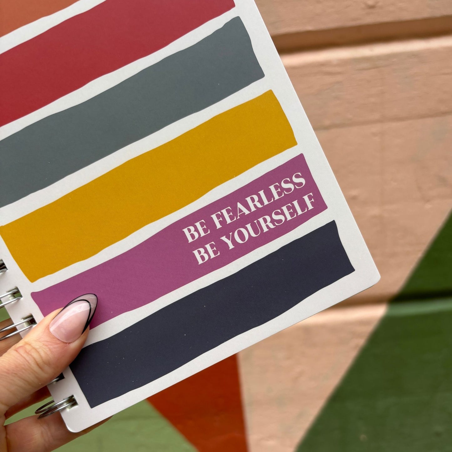 Be Fearless Be Yourself Spiral Notebook | Celebrate Pride LGBTQ