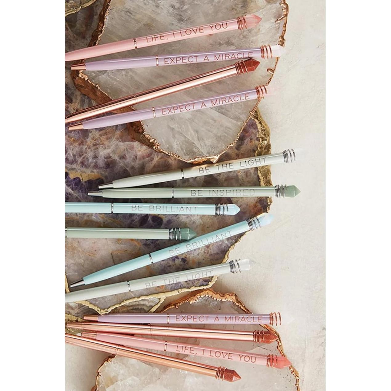 Life I Love You Crystal Pen in Blush Finish