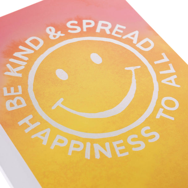 Be Kind & Spread Happiness To All Bullet Journal | 120 Dot Grid Pages | '80s-'90s Smile Motif
