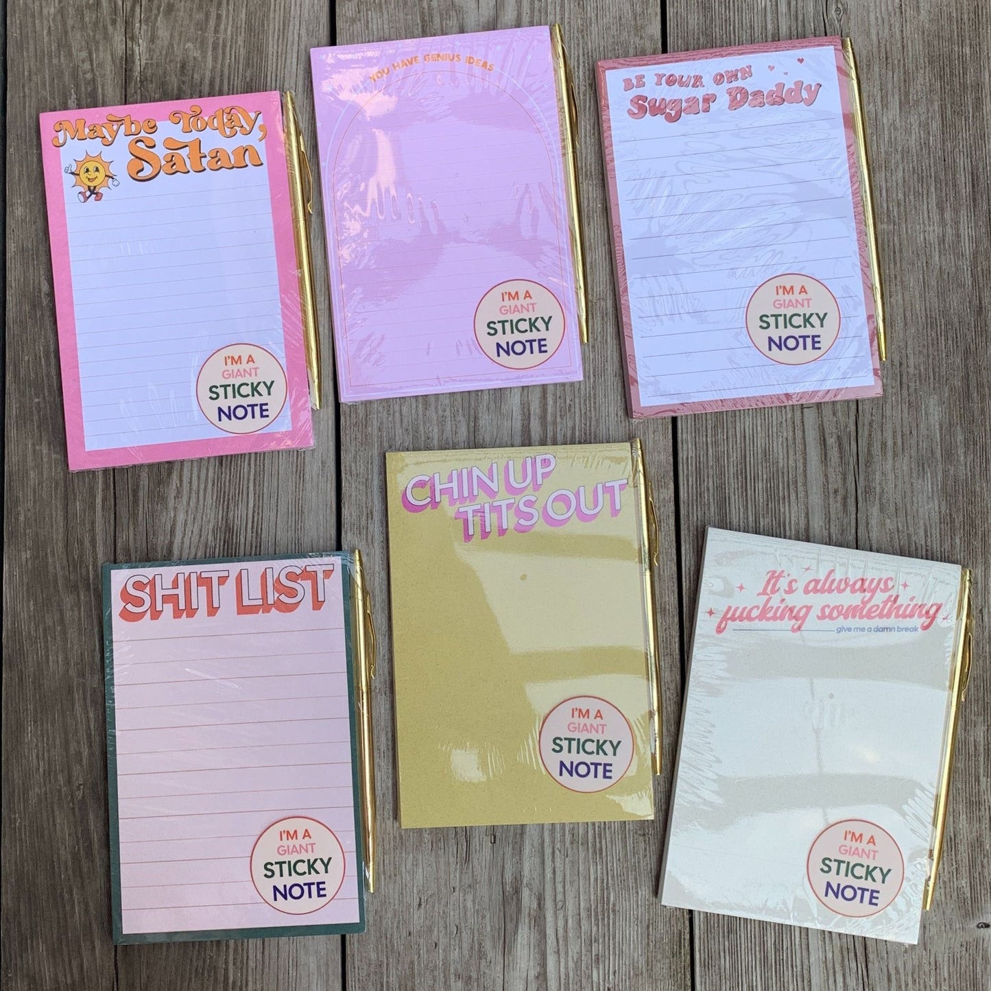 Be Your Own Sugar Daddy Sticky Note and Pen Gift Set | Funny Stationery Gift Set