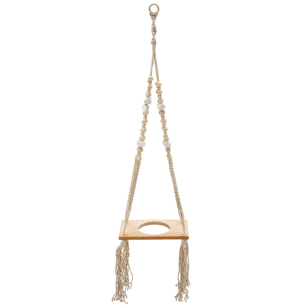 beaded hanging plant holder Primitives by Kathy Beaded Rectangle Plant Hanger