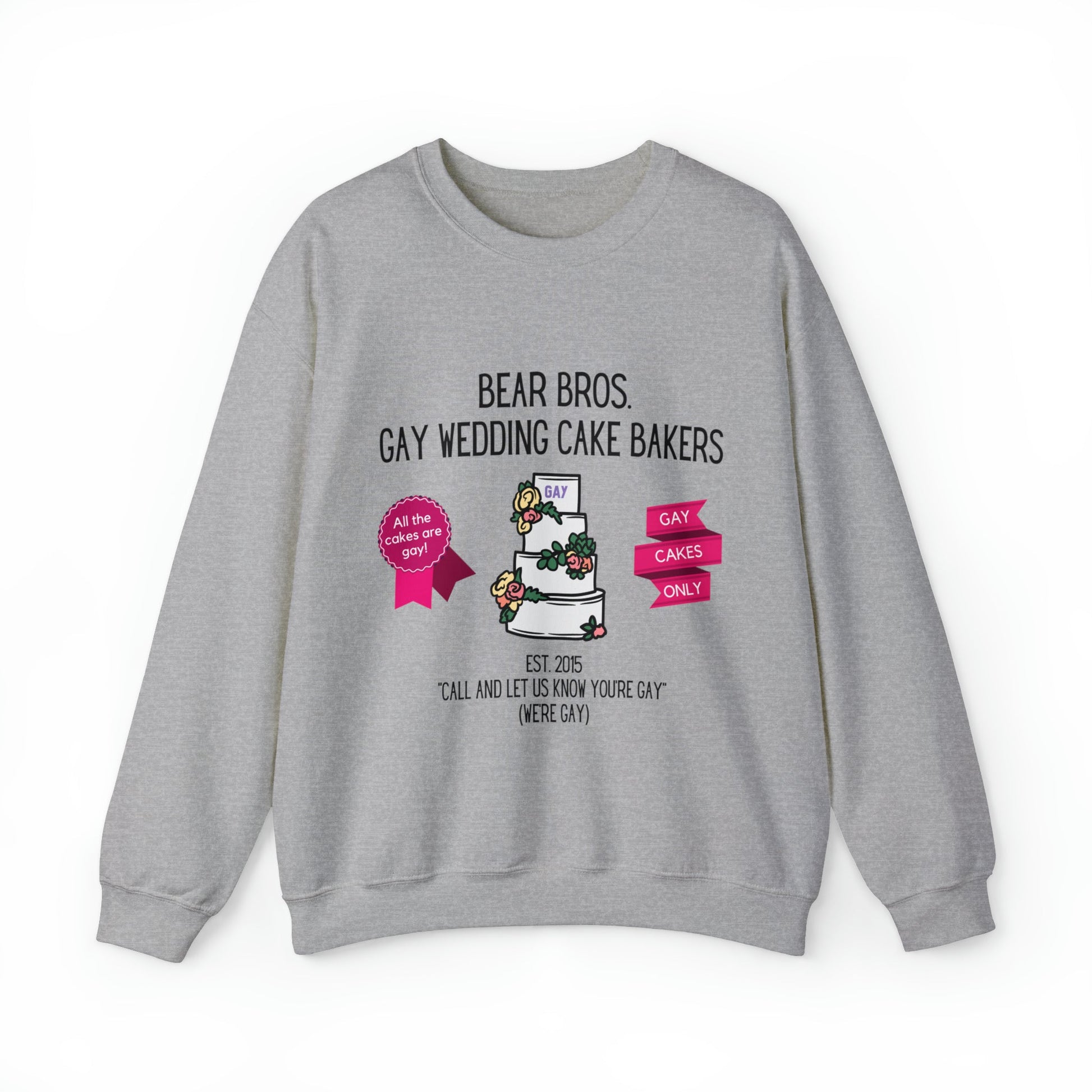 Bear Bros. Gay Wedding Cake Bakers Unisex Heavy Blend™ Crewneck Sweatshirt