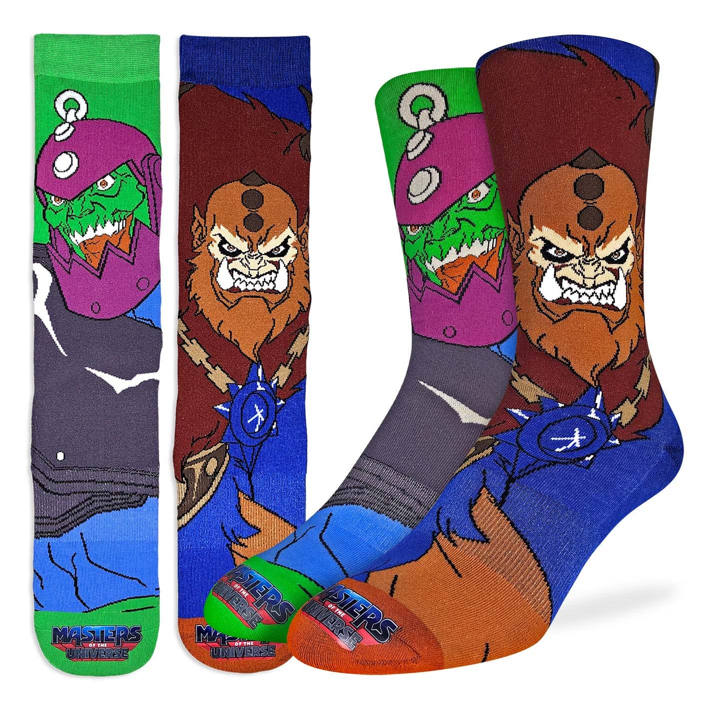 Beast Man Masters of the Universe Men's Socks | Colorful Mismatched Crew Socks