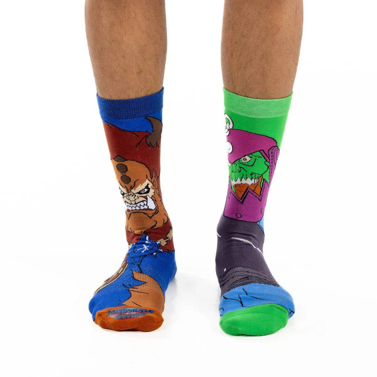 Beast Man Masters of the Universe Men's Socks | Colorful Mismatched Crew Socks