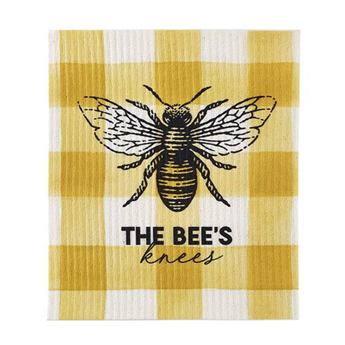 Bee's Knees Organic Dishcloth | Kitchen Hand Tea Dishtowel | 7.75" x 7"