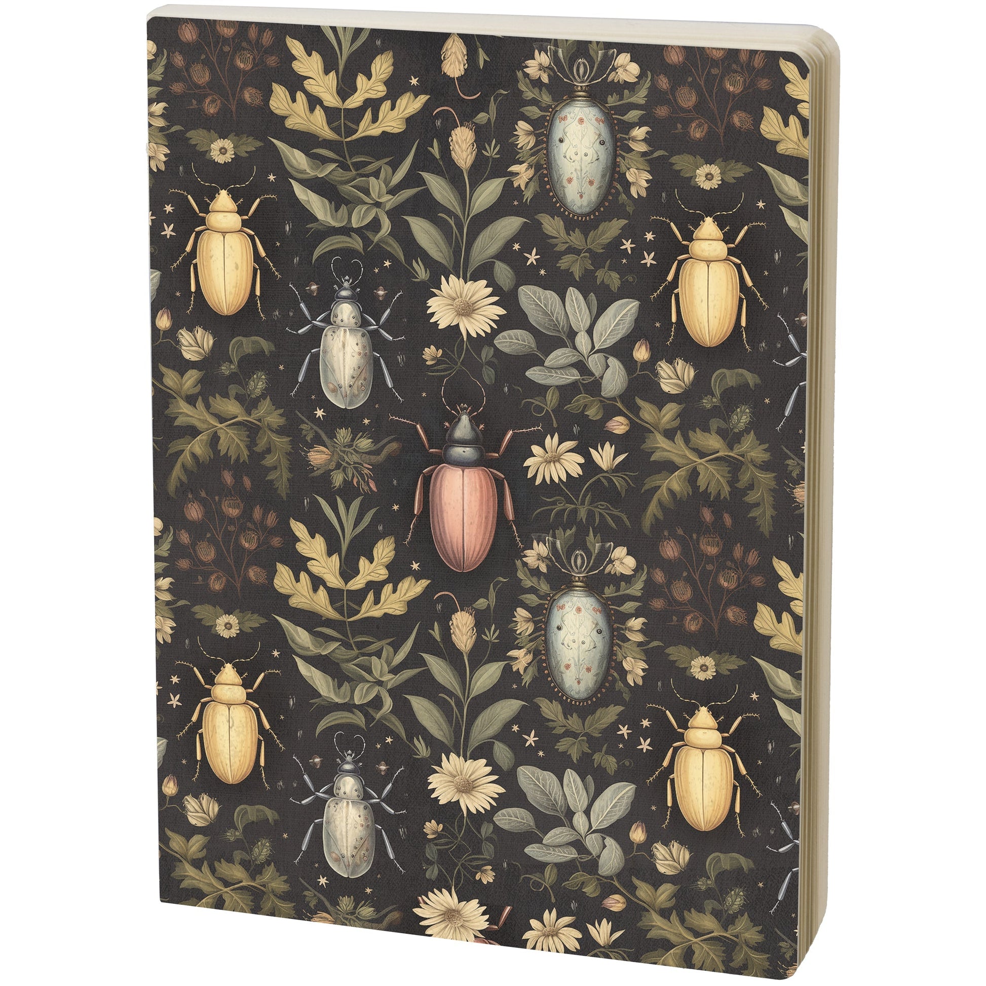 Beetles and Florals Journal | Double-Sided Notebook | 160 Lined Pages