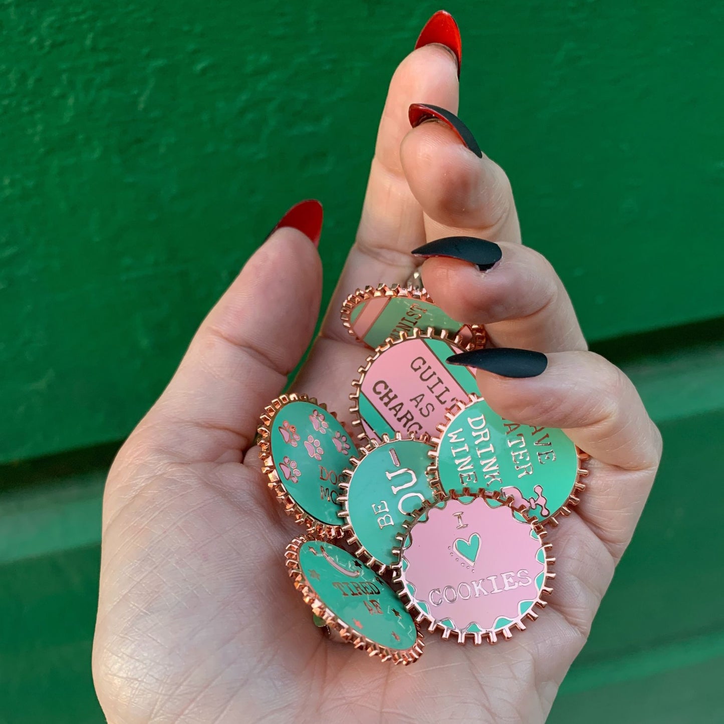 Being A Dog Mom is Ruff Bottlecap-Style Enamel Pin