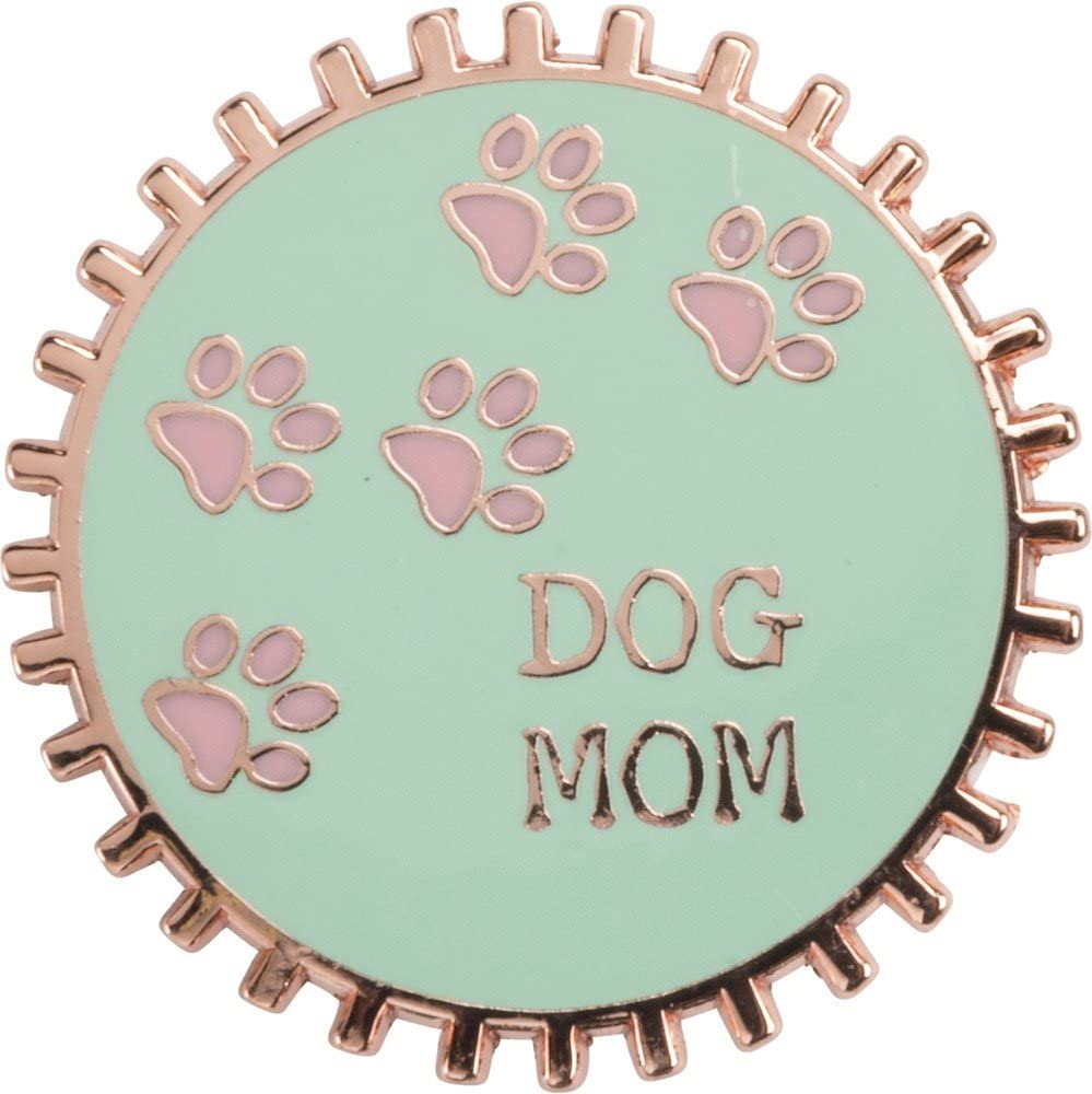 Being A Mom is Ruff Dog Mom Bottlecap-Style Enamel Pin