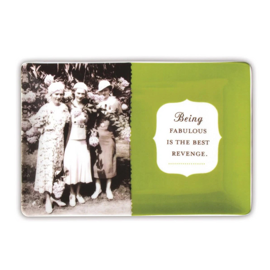 Being Fabulous Is the Best Revenge Trinket Tray | Porcelain Ring & Earring Tray
