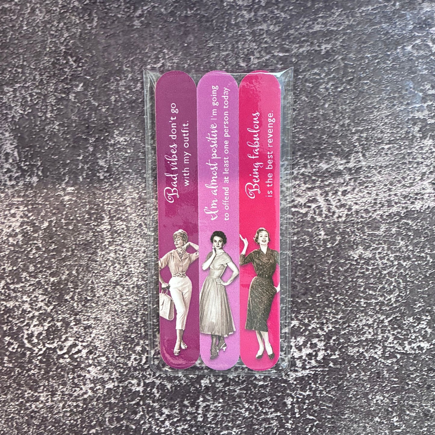 Being Fabulous is the Best Revenge 3-Pack Funny Vintage Style Emery Boards SME19
