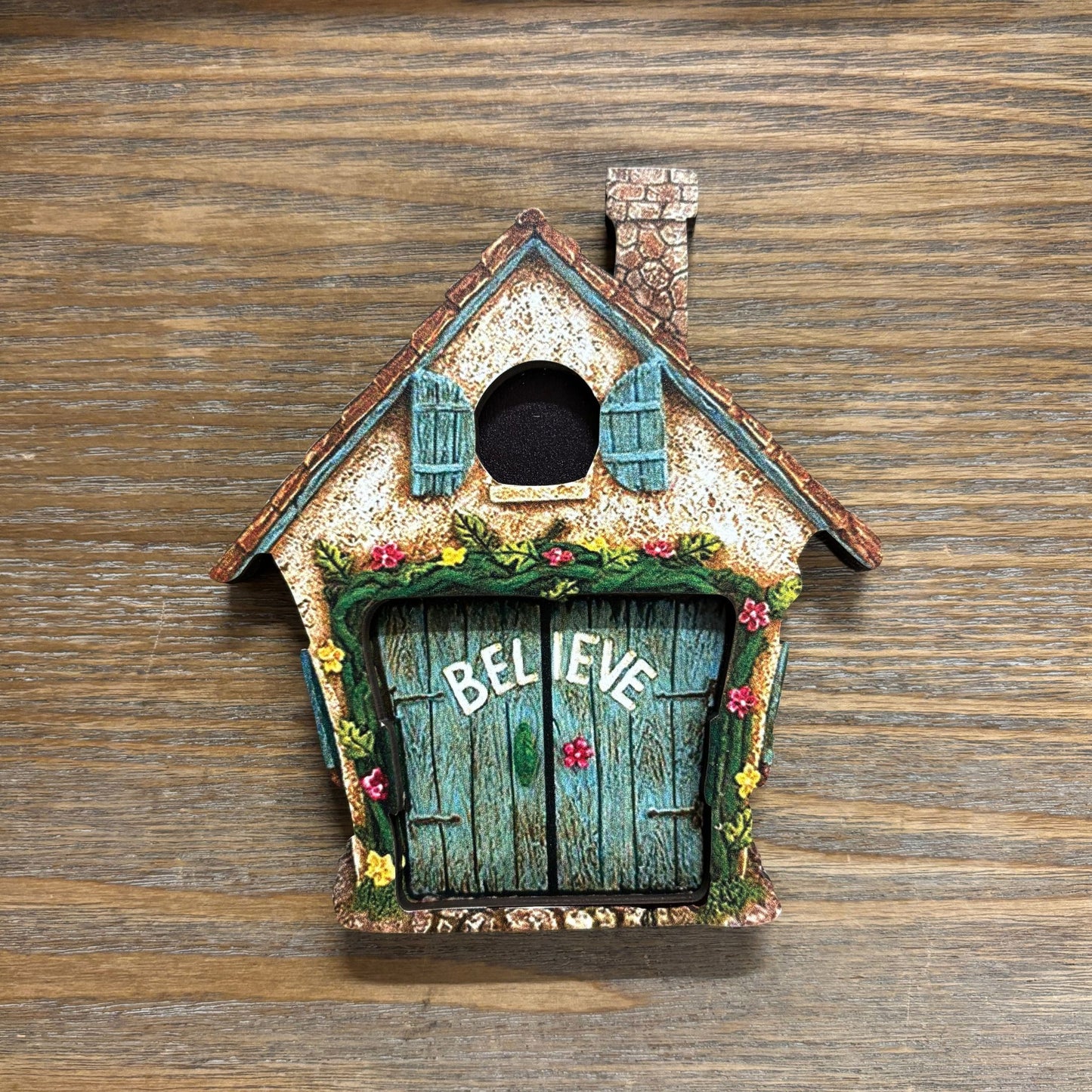 Believe Mini Fairy Door | 4" Tall Faux Faerie Elf Door Outdoor Garden Decor