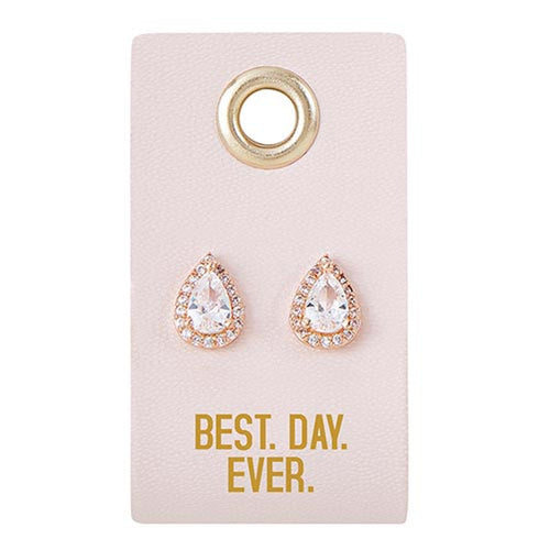 Best Day Ever Stud Love Wedding Earrings | Bridal Jewelry